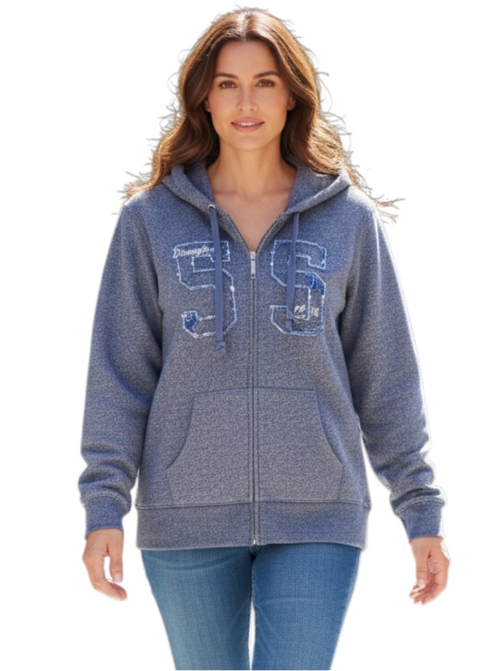 Disney Heathered Blue Zip-Up Hoodie